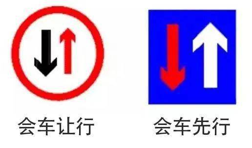 停车让对方车先行标志图片