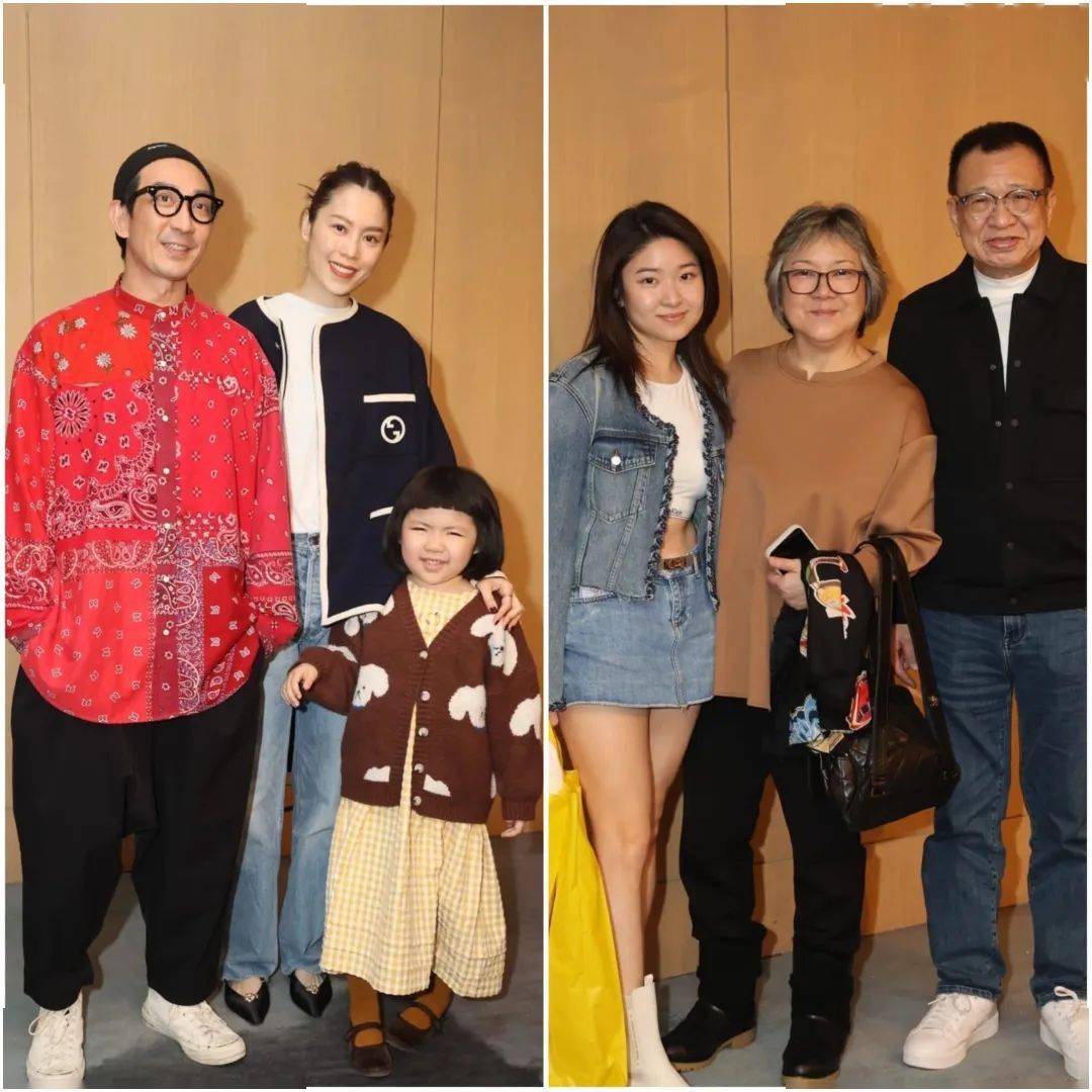 李灿森夫妇和大女儿lucy,"欢喜哥"许绍雄一家8915拖家带口的不止