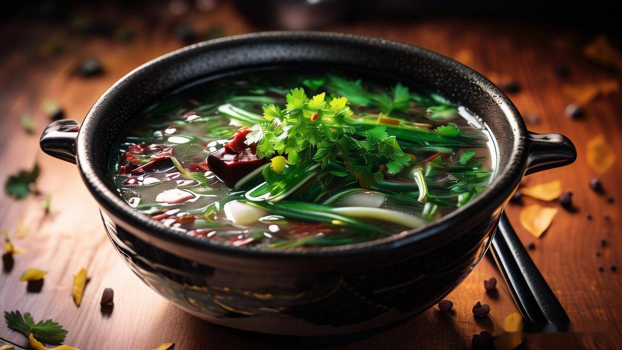 韭菜猪血汤:不仅仅是食物,更是一段历史的记忆_调料_过程_店铺