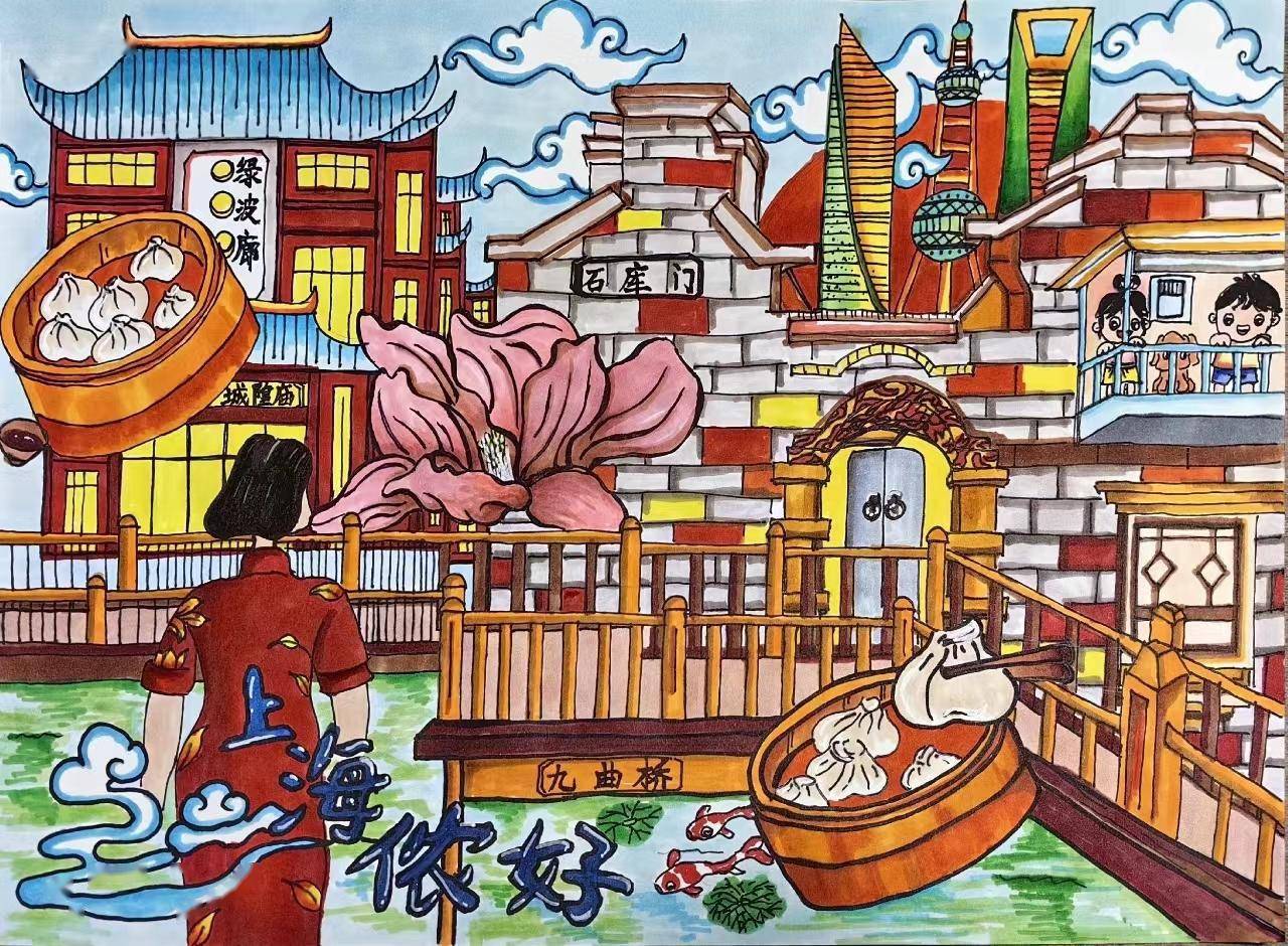 这位小学生的画作,上天啦!_中国_现代化的_汪欣