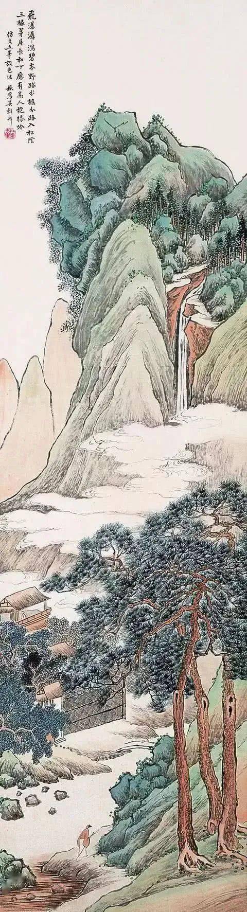 【艺术世界】奇伟雄厚的吴谷祥山水画欣赏_花卉_仕女_戴熙