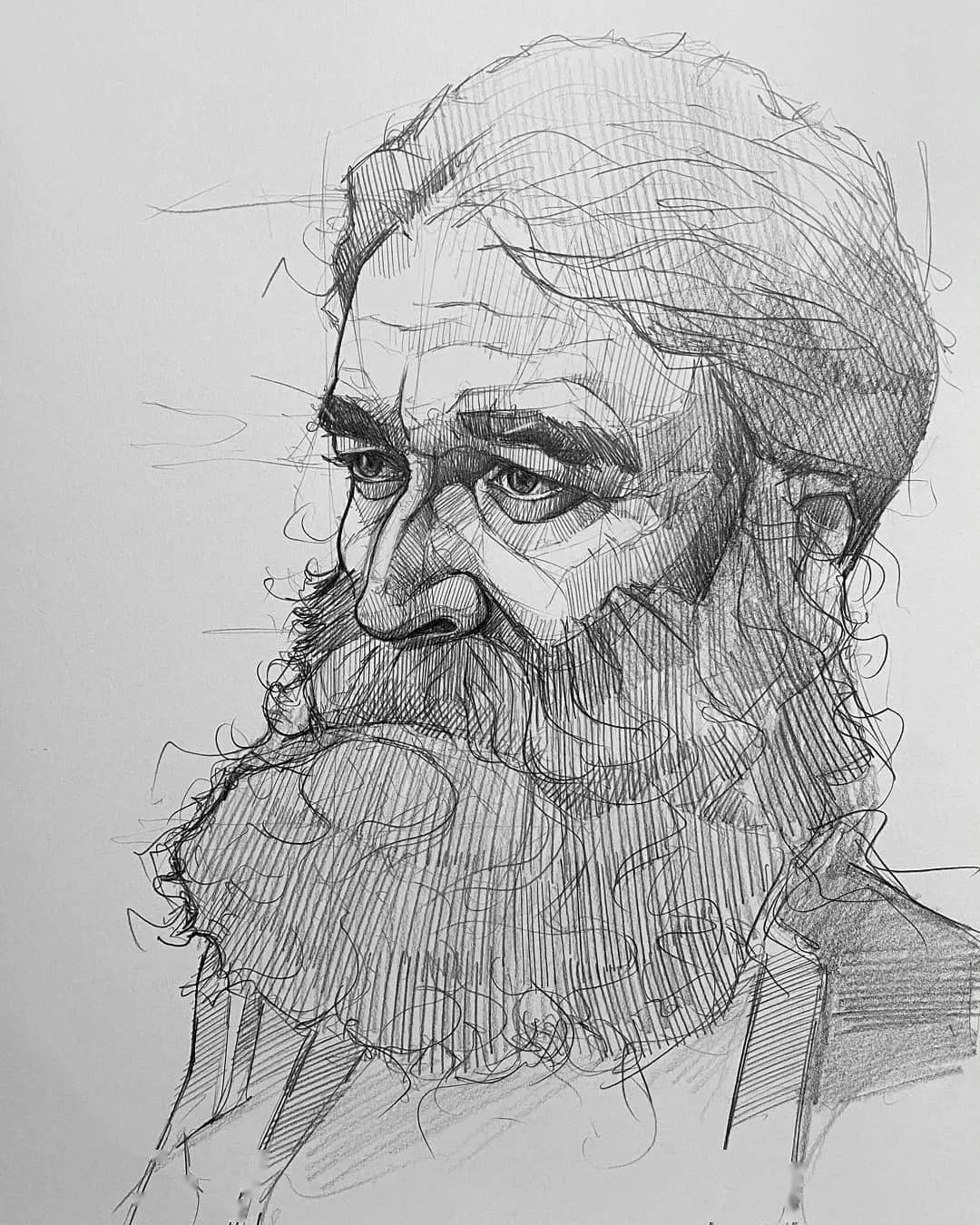 线条清晰的自动铅笔素描,带辅助线_在线_基础_艺术