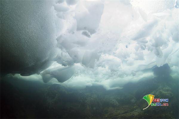 日本北海道浮冰漂浮海面 水下景观如梦似幻_utoro_向海_时间