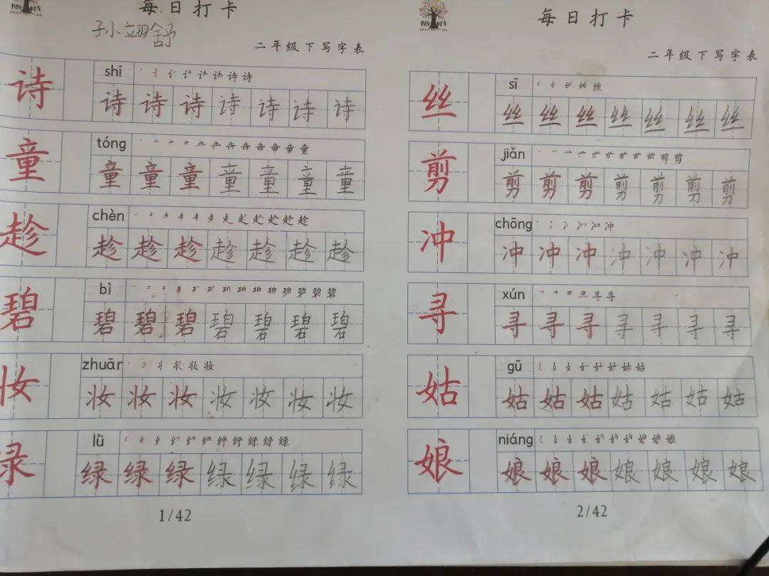 寒假作业展——平度实验小学二年级语文学科优秀作业展评_少先队员
