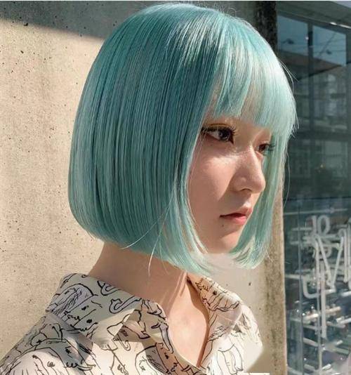 薄荷蓝梦幻仙女的发色你见过吗,小众高彩度柠檬黄发