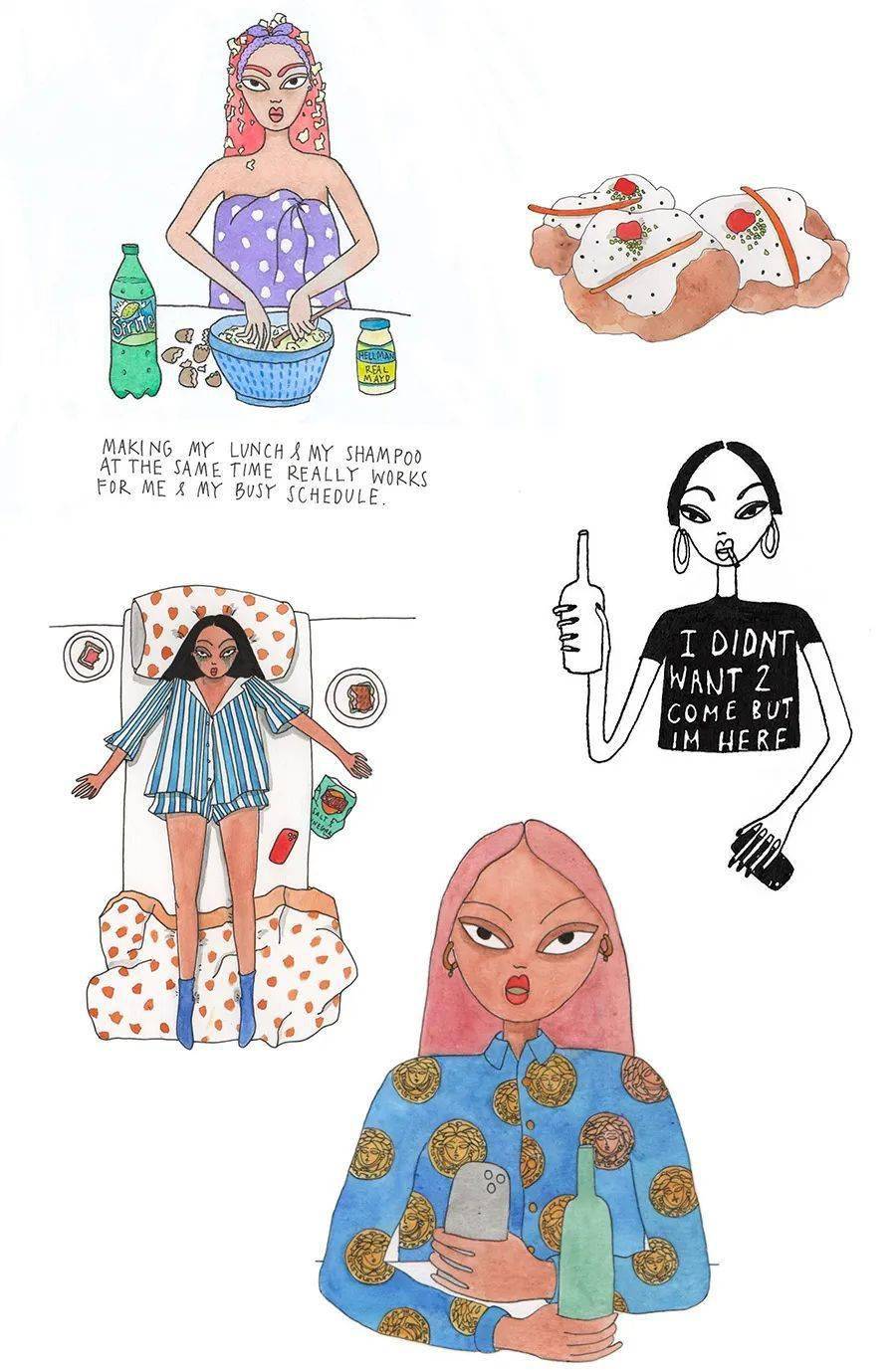 gucci的御用时尚插画师们用怪诞演绎时尚