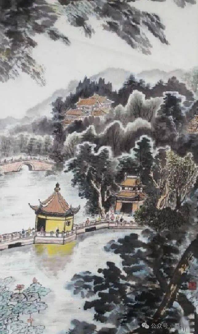 马勉之中国画:浙江寺庙二十四景