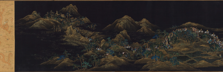 国宝《万笏朝天图卷》首次离开天津来渝展出_画卷_溥仪_画作