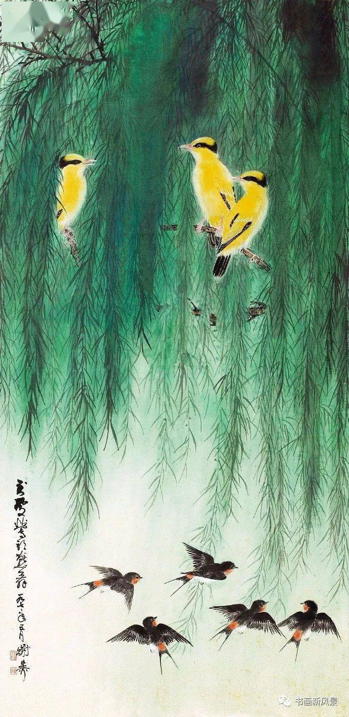 莺歌燕舞画一幅画图片