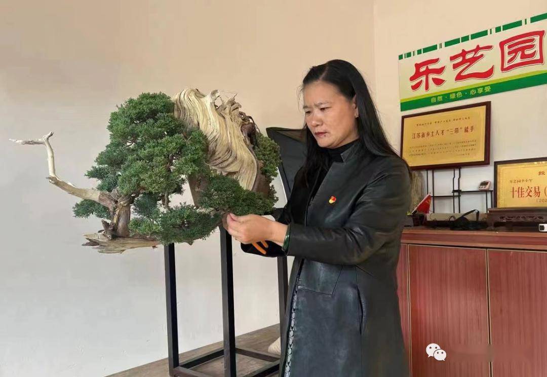 吕兴红,江苏省如皋市乐艺园园主,中国盆景风景园林协会理事,中国盆景