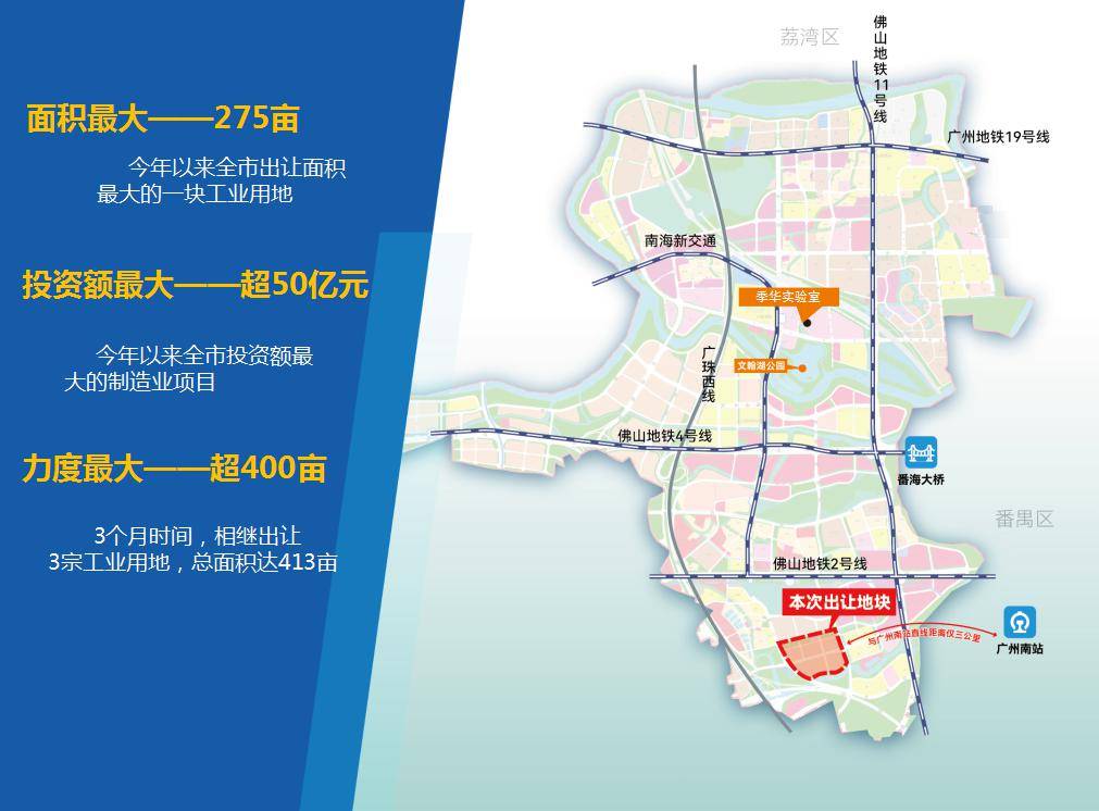 此次摘牌的地块地处广佛交界核心位置,位于三龙湾科技城南海片区的林