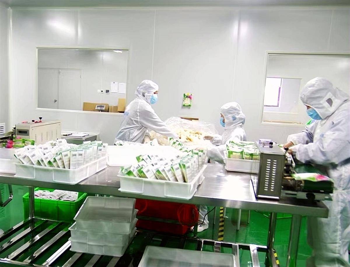 记者在该公司的洁净生产车间看到,待加工的原材料是白色粉末状,而已经