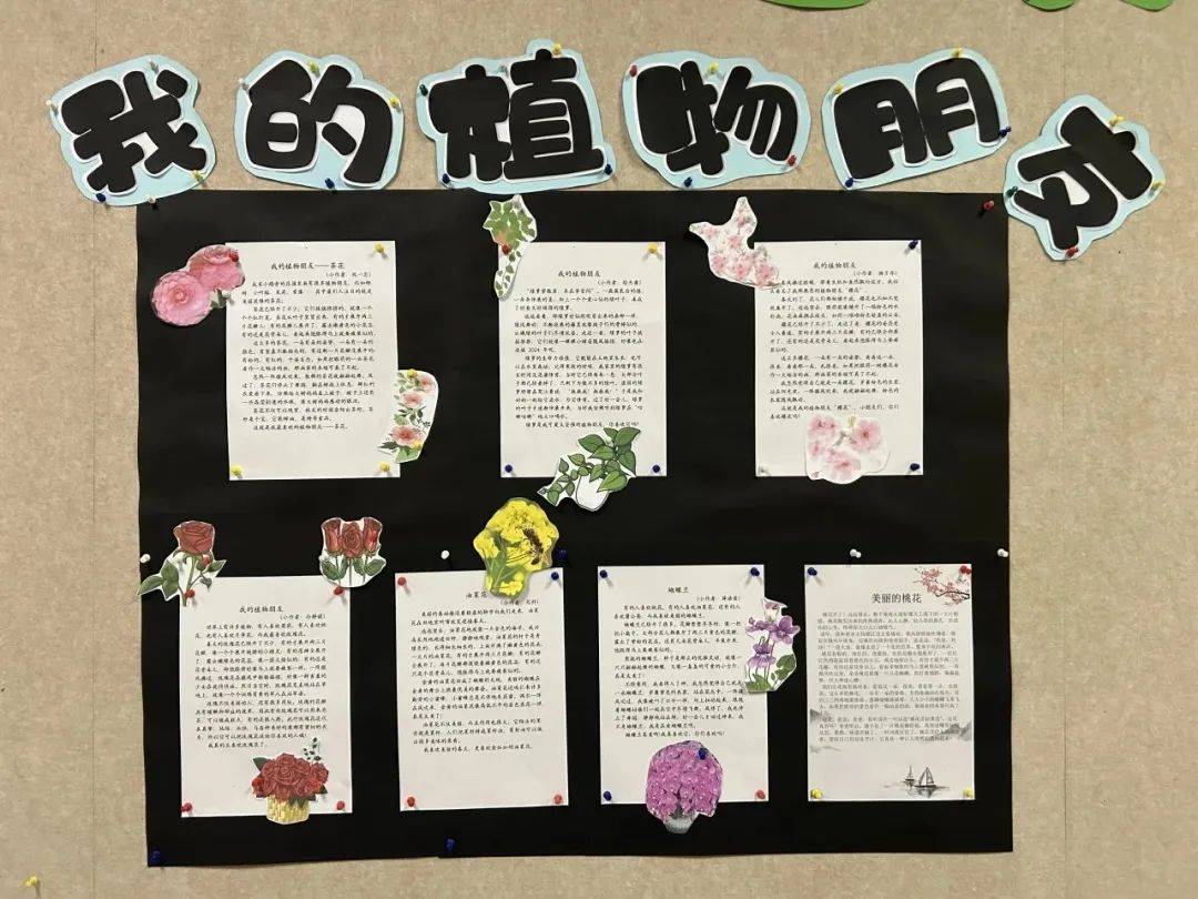 稚嫩的笔描述绿植美丽的形象和个性,用环保材料制作"校园绿植代言卡"