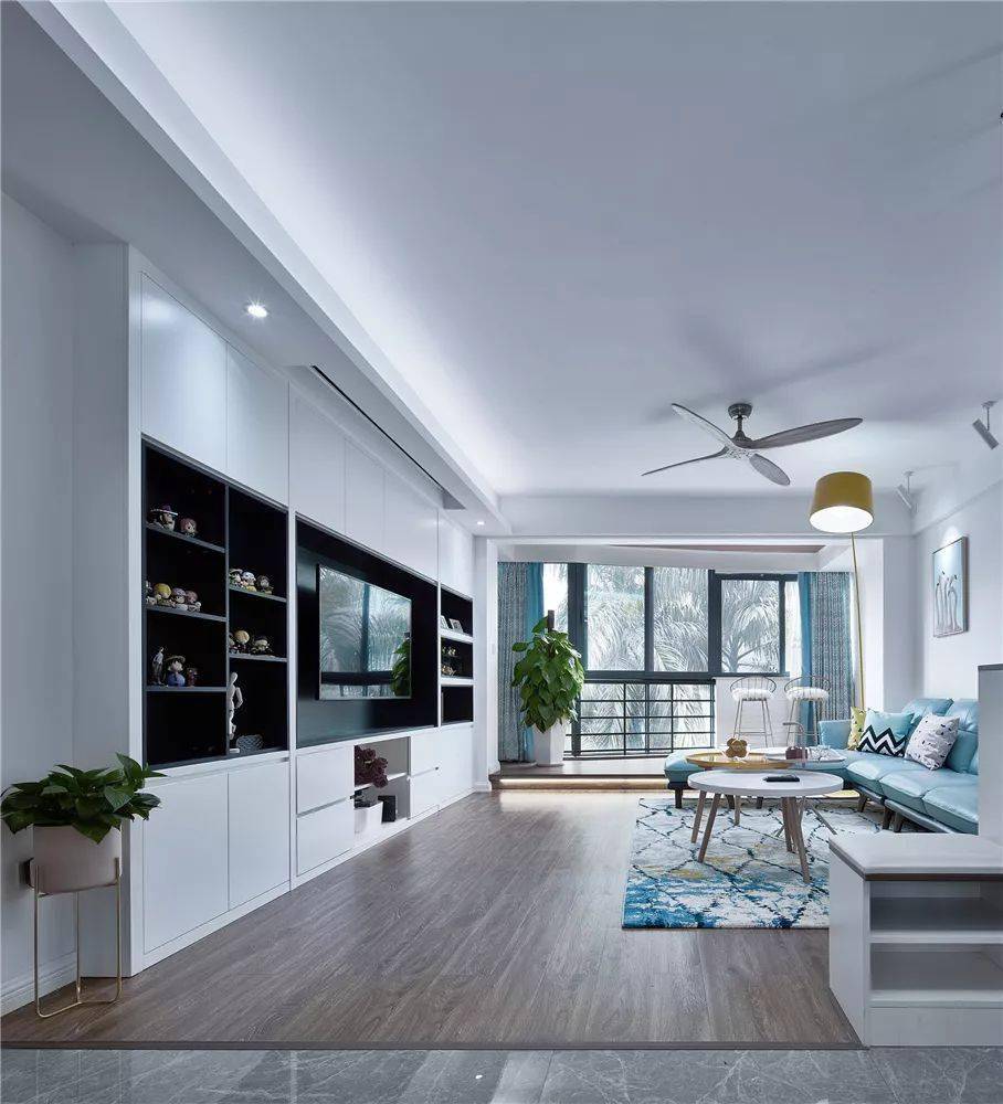 96平简约风小窝,卧室加书房的设计,舒适且温馨!_装修_生活空间_客厅