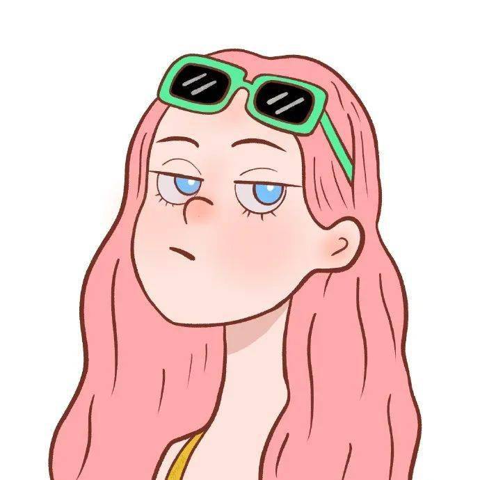 多巴胺插画女生头像