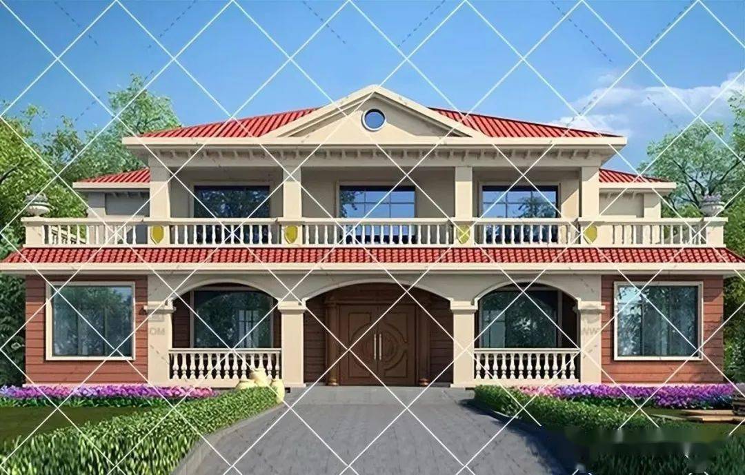 20款兄弟双拼二层农村别墅适合农村自建的二层双拼别墅设计图