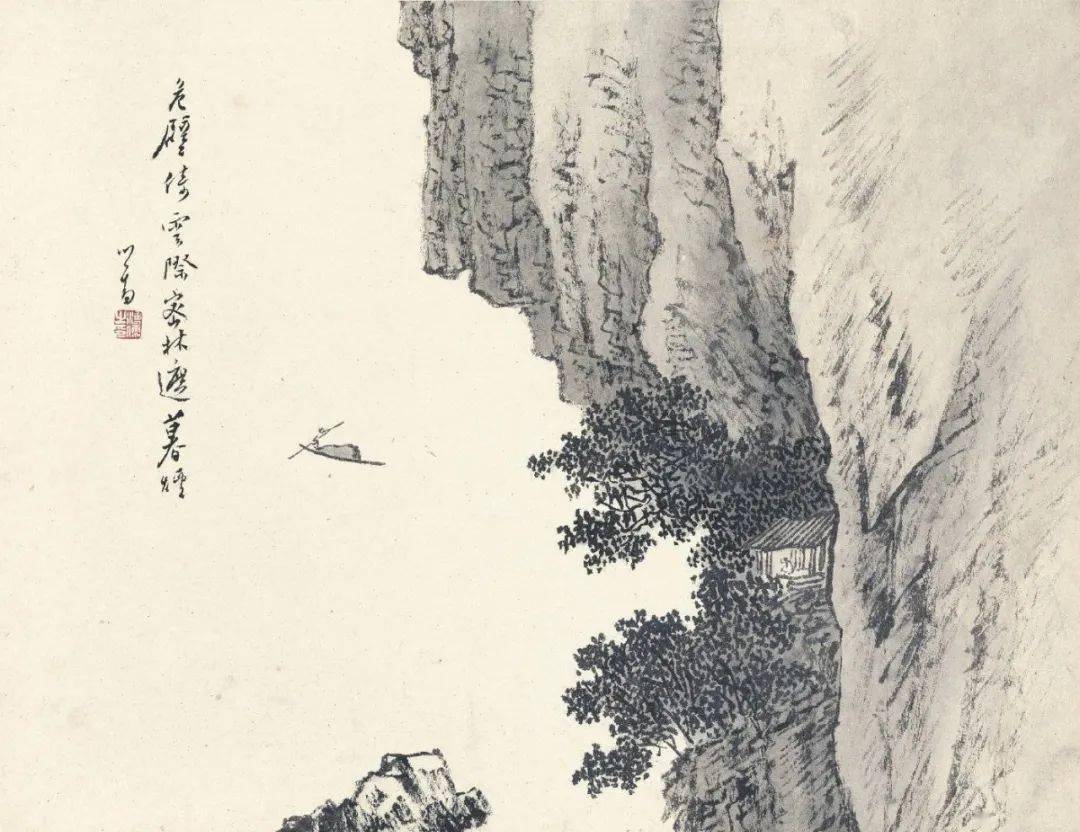 溥心畬得传统正脉,受马远,夏圭的影响较深.他在传统山水画