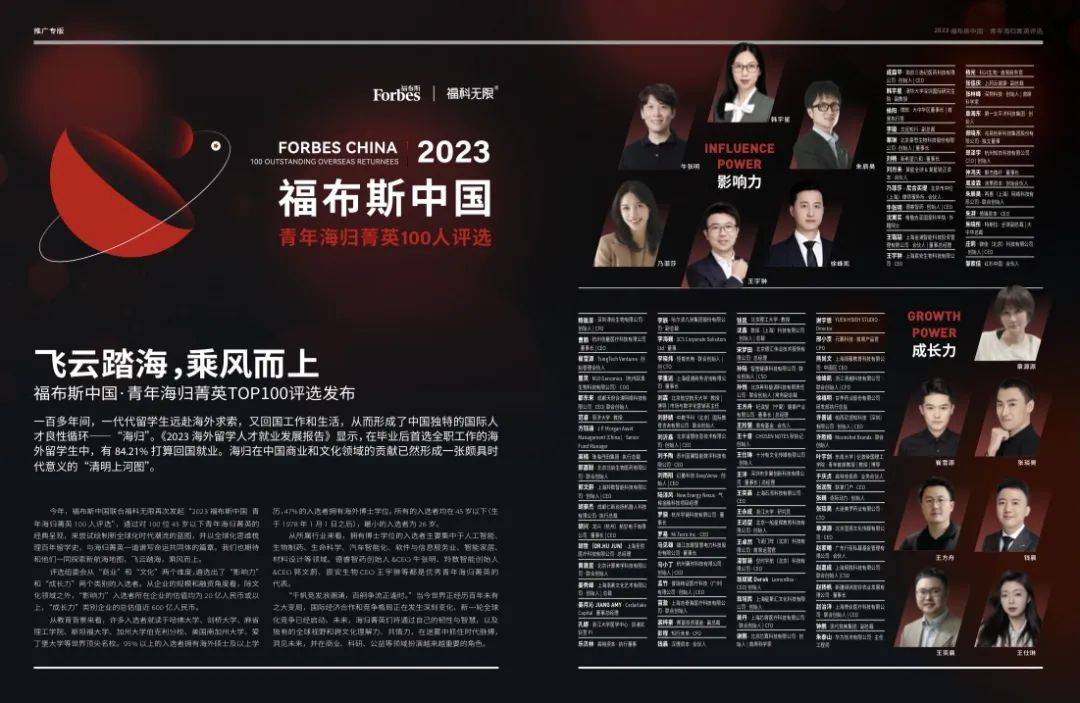 活动2024福布斯中国青年海归菁英100人评选启幕