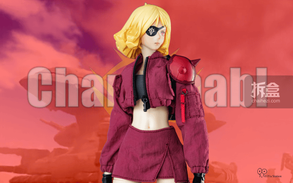 咿呀工作室 扎古娘化夏亚 机动战士高达 同人1/9可动人偶_官方_布衣