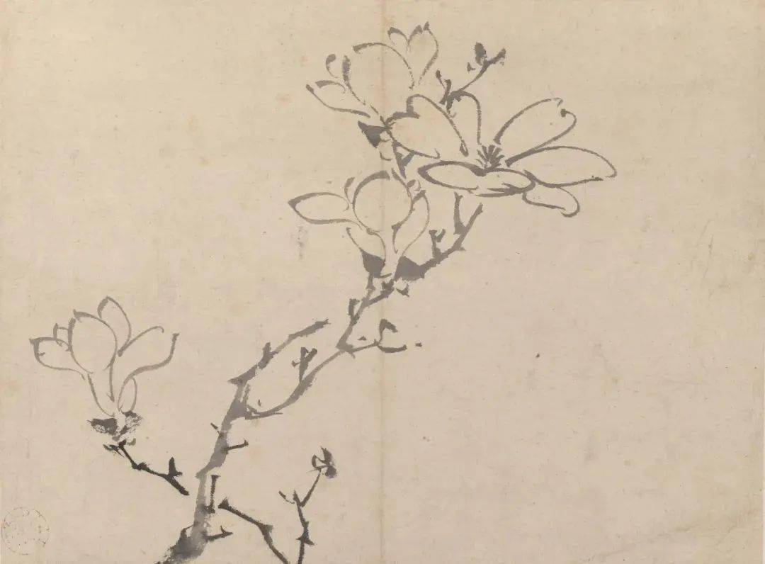 陈淳写意花鸟淡墨逸笔悠然远潇洒自得摇曳风