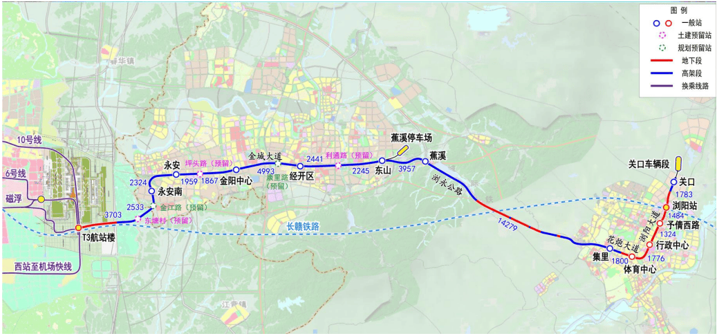 长沙磁悬浮路线地图图片