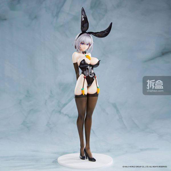fancam兔女郎黑兔白兔34cm高日系少女手办摆件