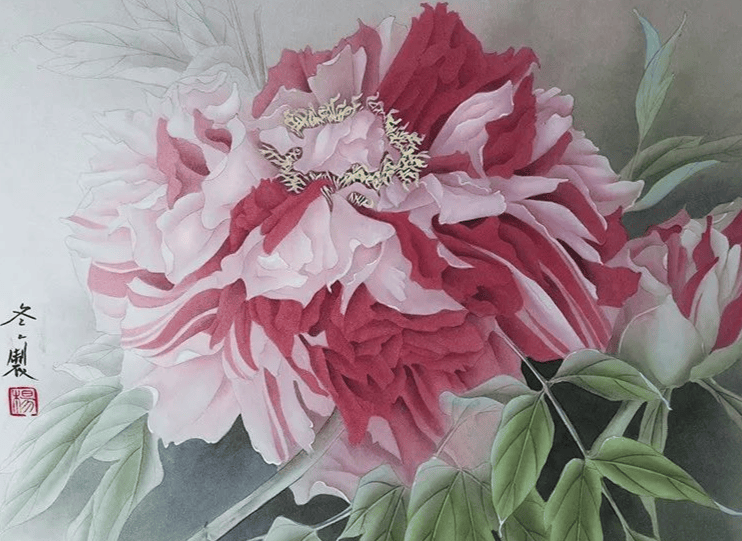 欣赏一组杨冬冬工笔牡丹花23图花配诗