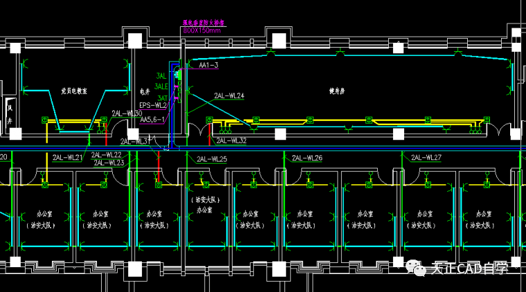 平面图主要是由设备,配电箱,与设备连接导线,回路编号构成的接地平面
