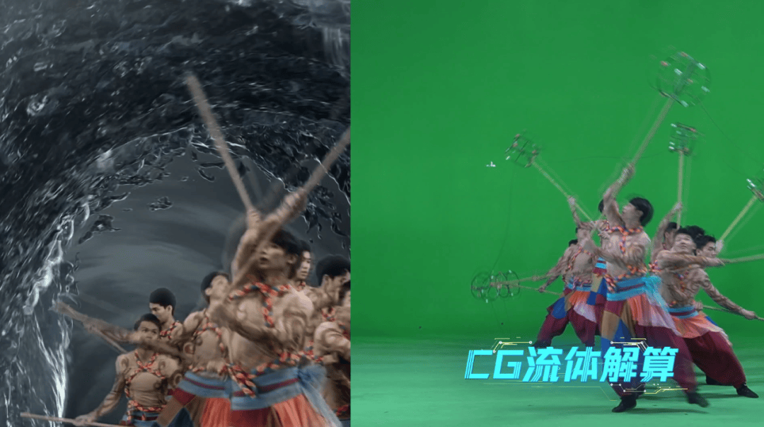 cg流体解算技术发挥了不可或缺的作用;(重庆卫视数智演播室 主持人身