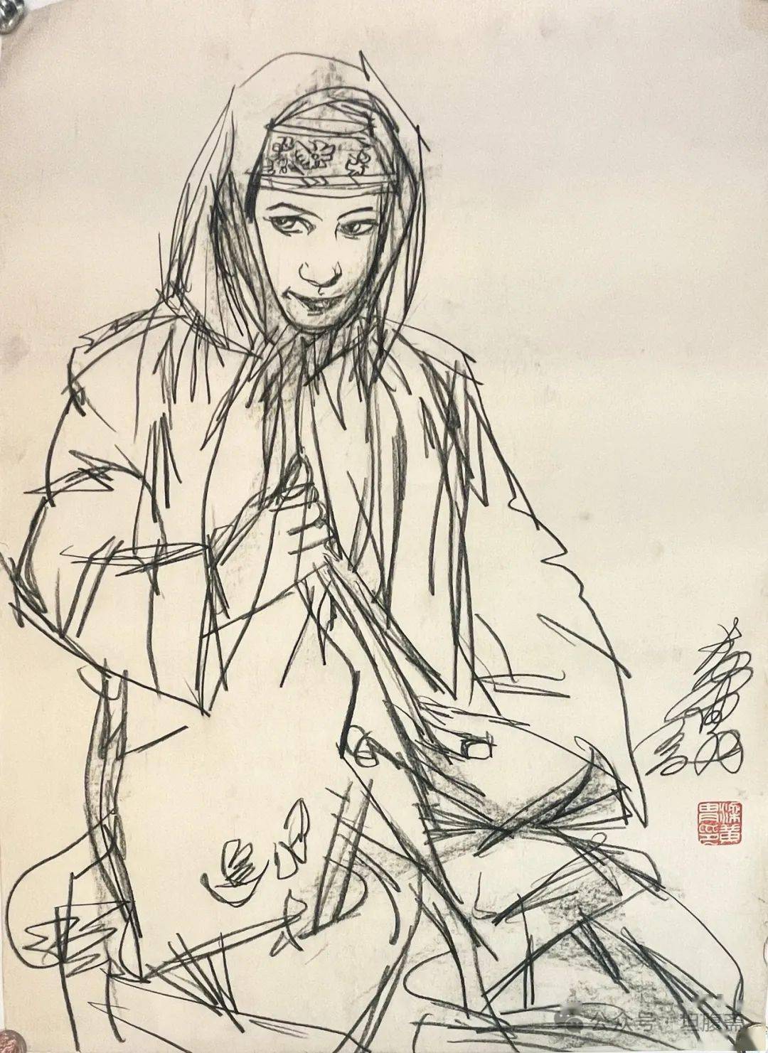 坦腹斋所藏书画丨黄胄速写稿