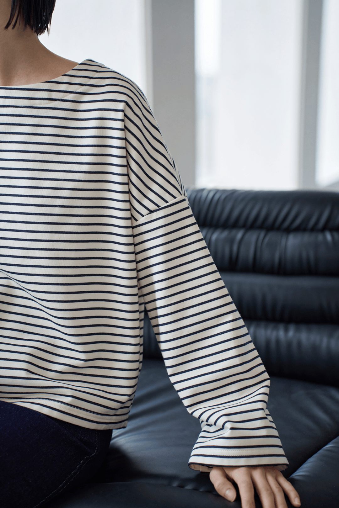 misslh出品容易藏肉又能穿好看的箱型条纹衫