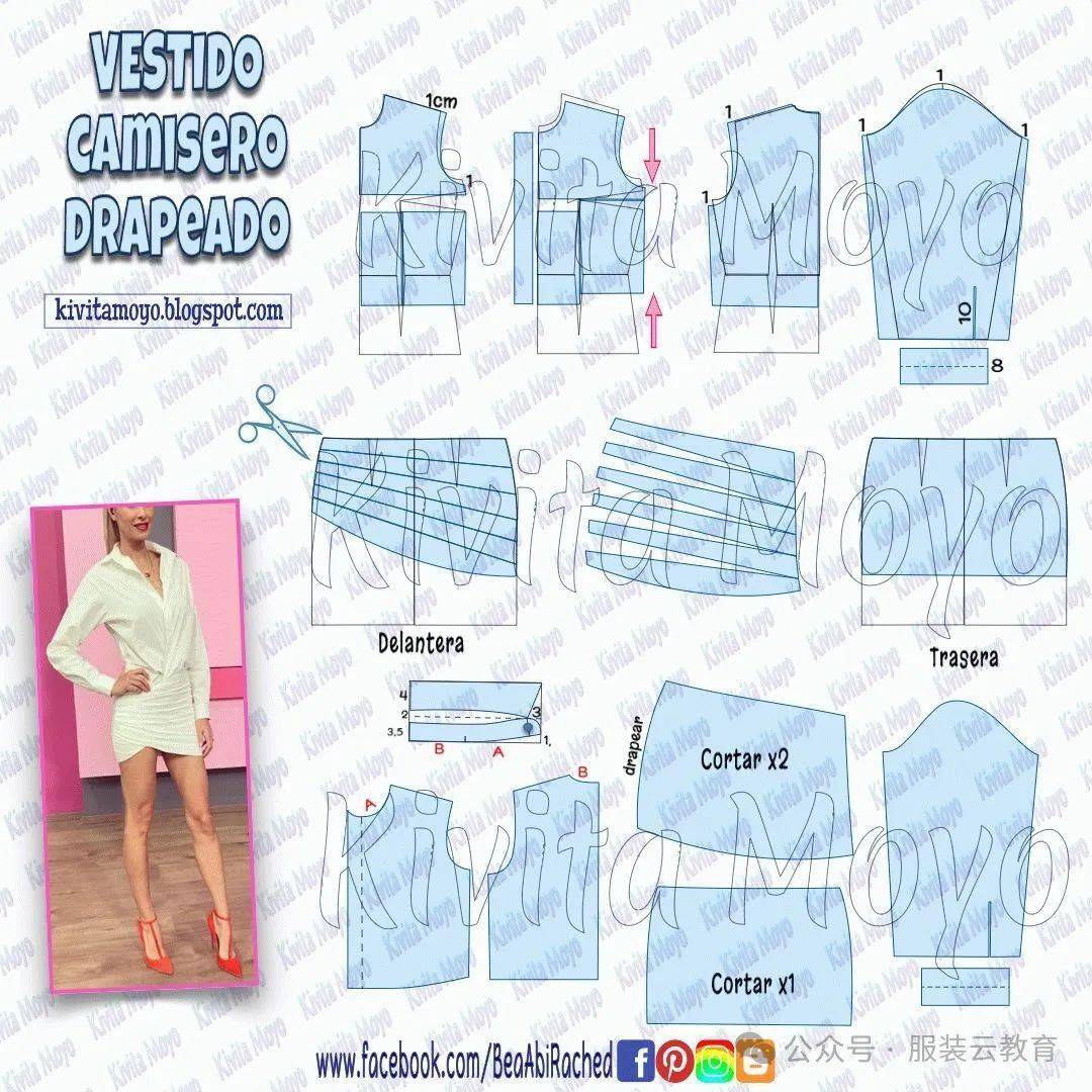 纸样对照图 | 11款时装款式,t恤,连衣裙,泳装,晚礼服……_celine_系列