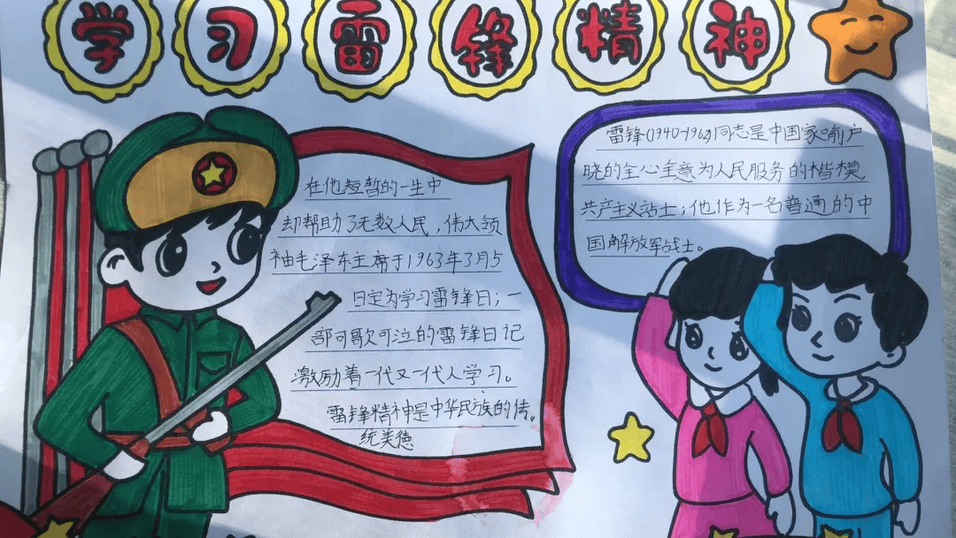 小学生学雷锋个人简介图片