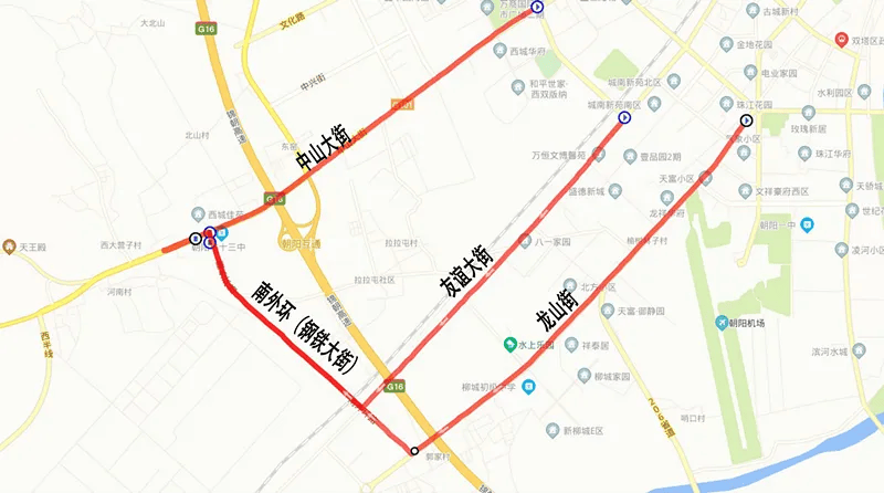 朝阳交通管制通告