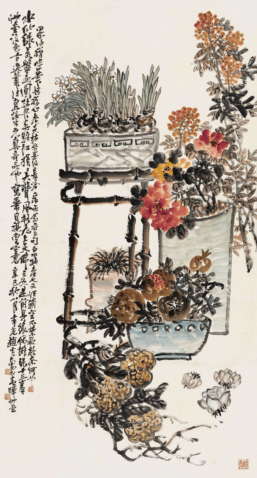 赵云壑花鸟古艳明快浑厚苍劲