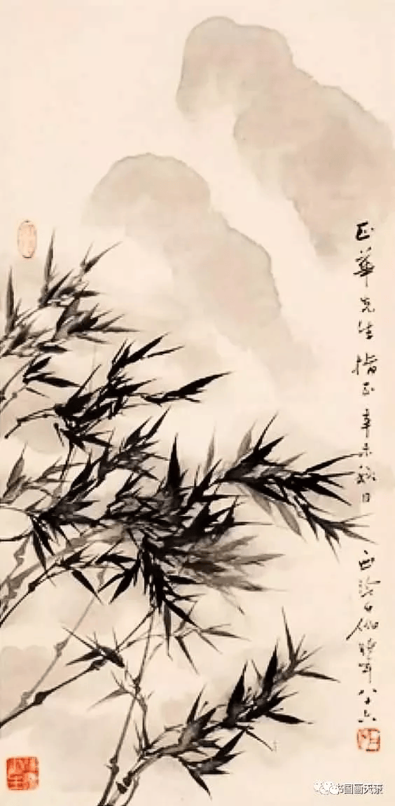 这位老先生画风竹是一绝