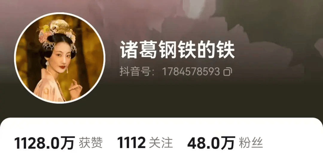 在汉服圈,她有一个更为大家熟知的名字"诸葛钢铁的铁".