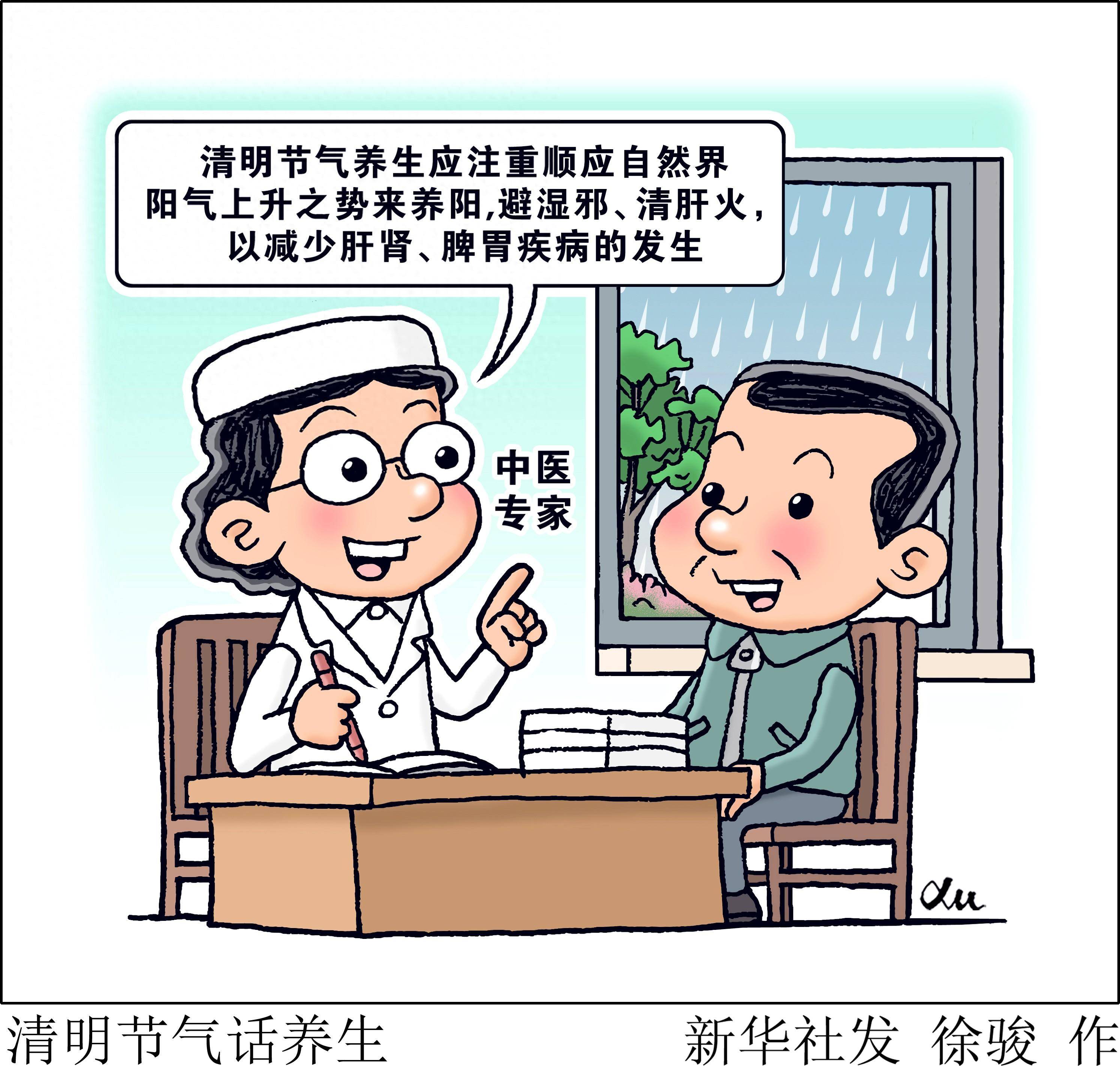 图表漫画清明时节话养生