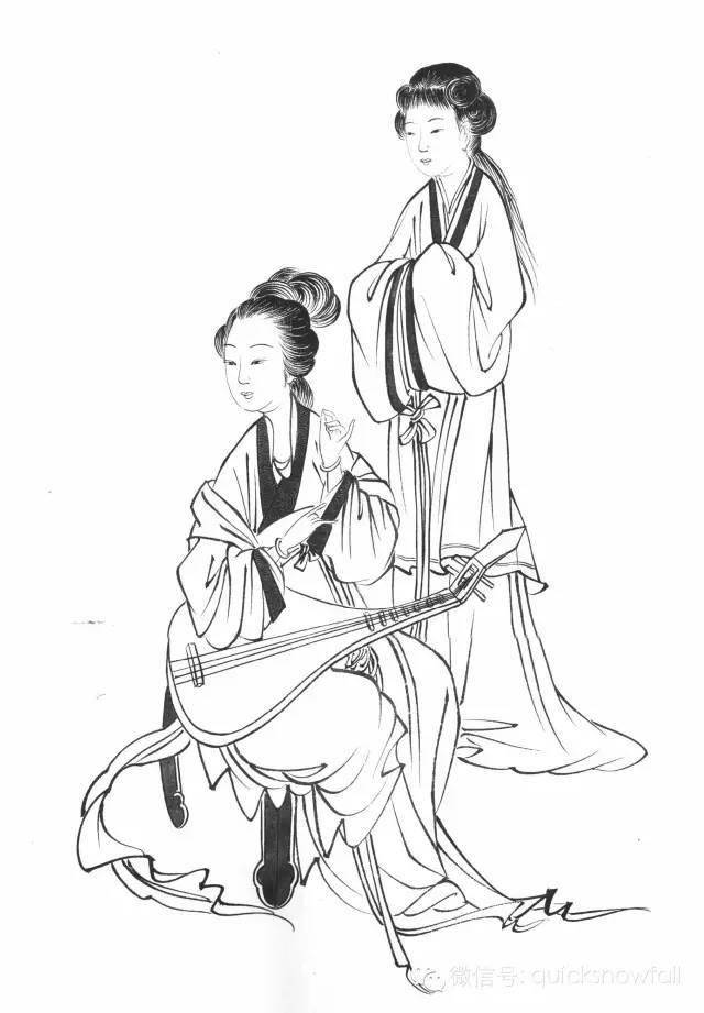 工笔线描人物画谱——仕女篇