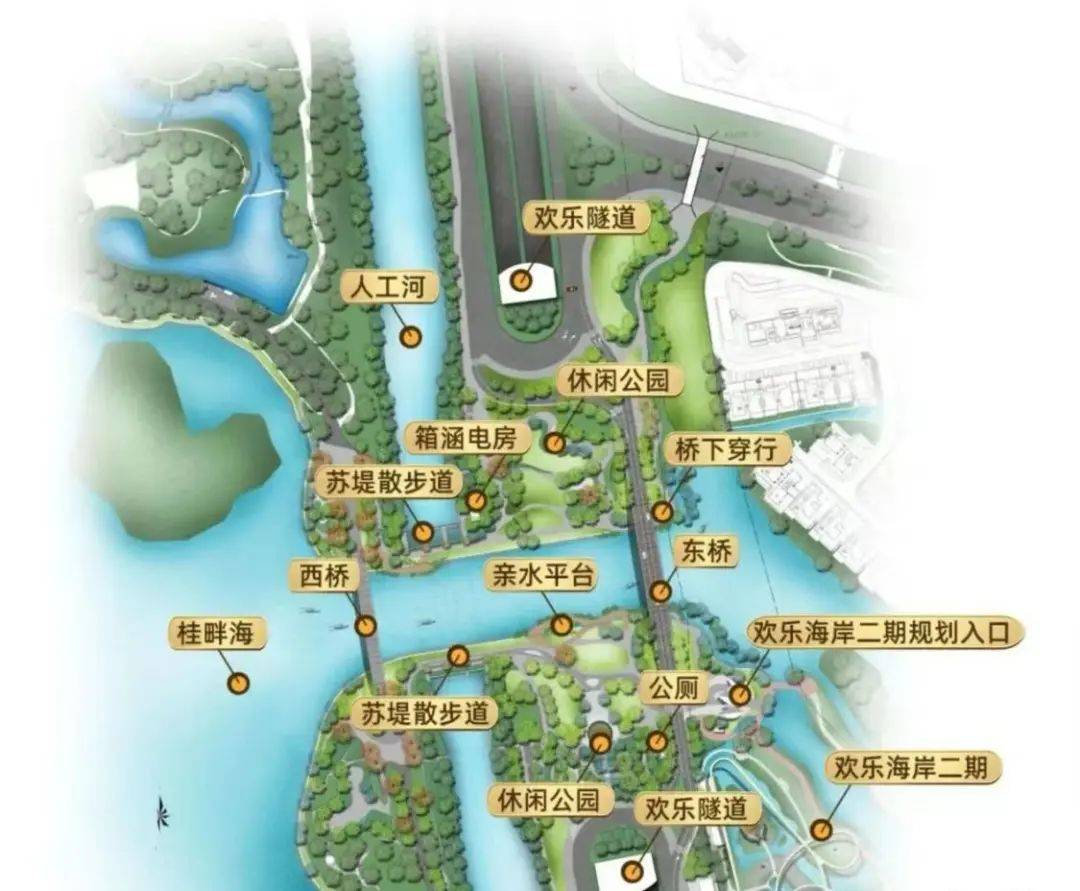 顺峰山公园直通欢乐海岸正在施工