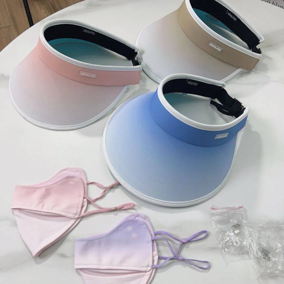 凹造型神器全网推爆的渐变防晒帽口罩自带妆效氛围感阻挡99紫外线夏季