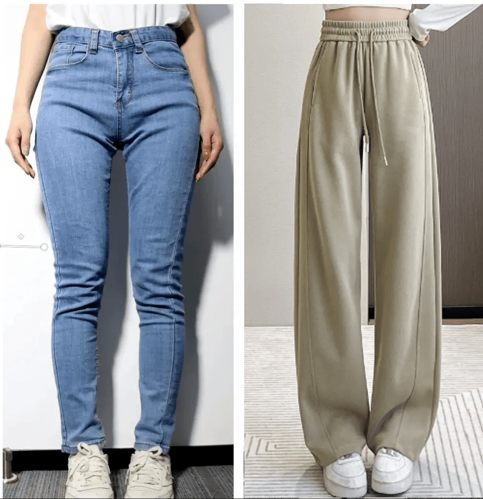 都说一款裤子好不好看版型真的很重要,而我们这款上窄下宽的阔腿弯~刀