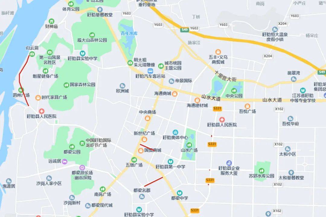 这些路段临时交通管制_大道_盱眙县_时间