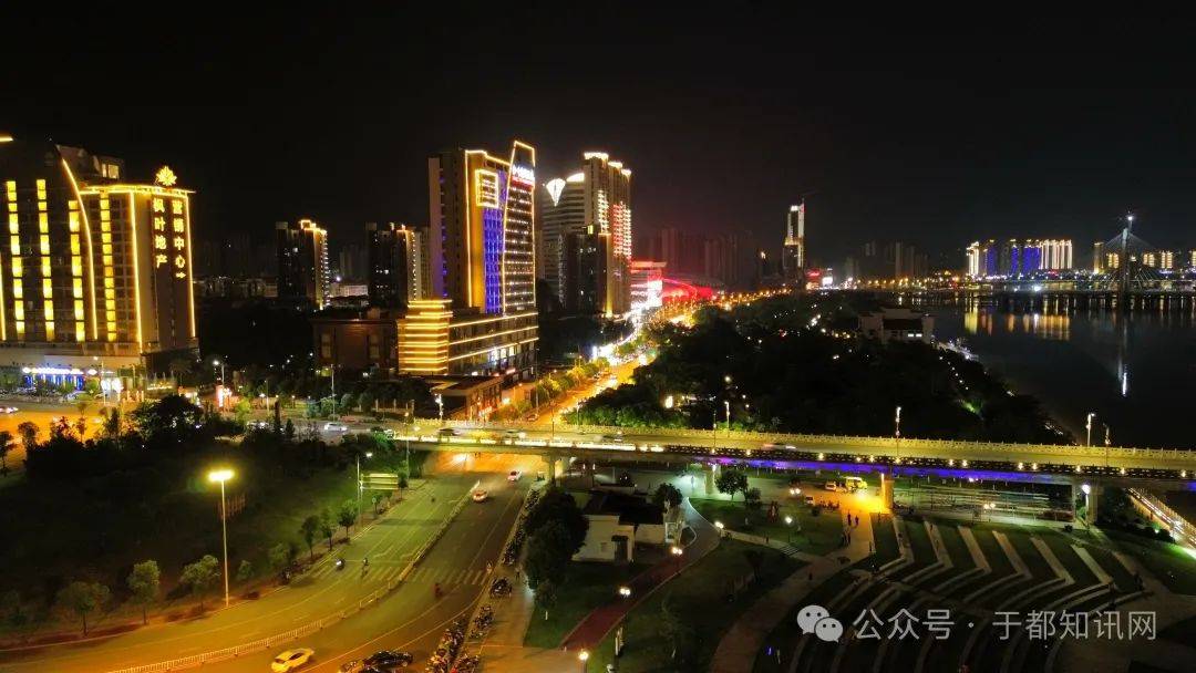 映像于都于都河畔夜景一