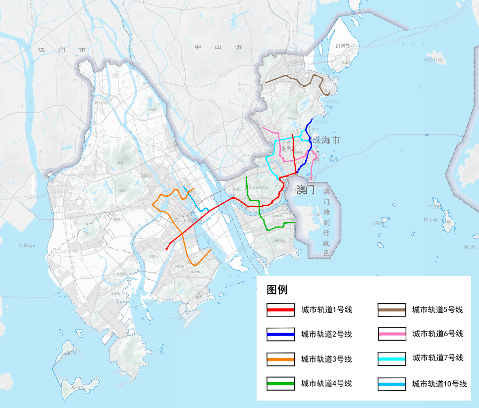 珠海远期规划8条地铁!