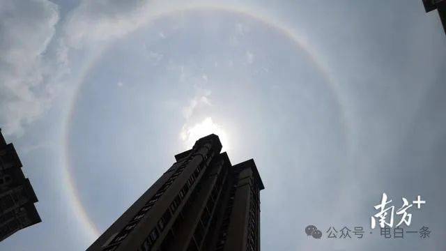 霸屏朋友圈绝美日晕闪现茂名天空你拍到了吗
