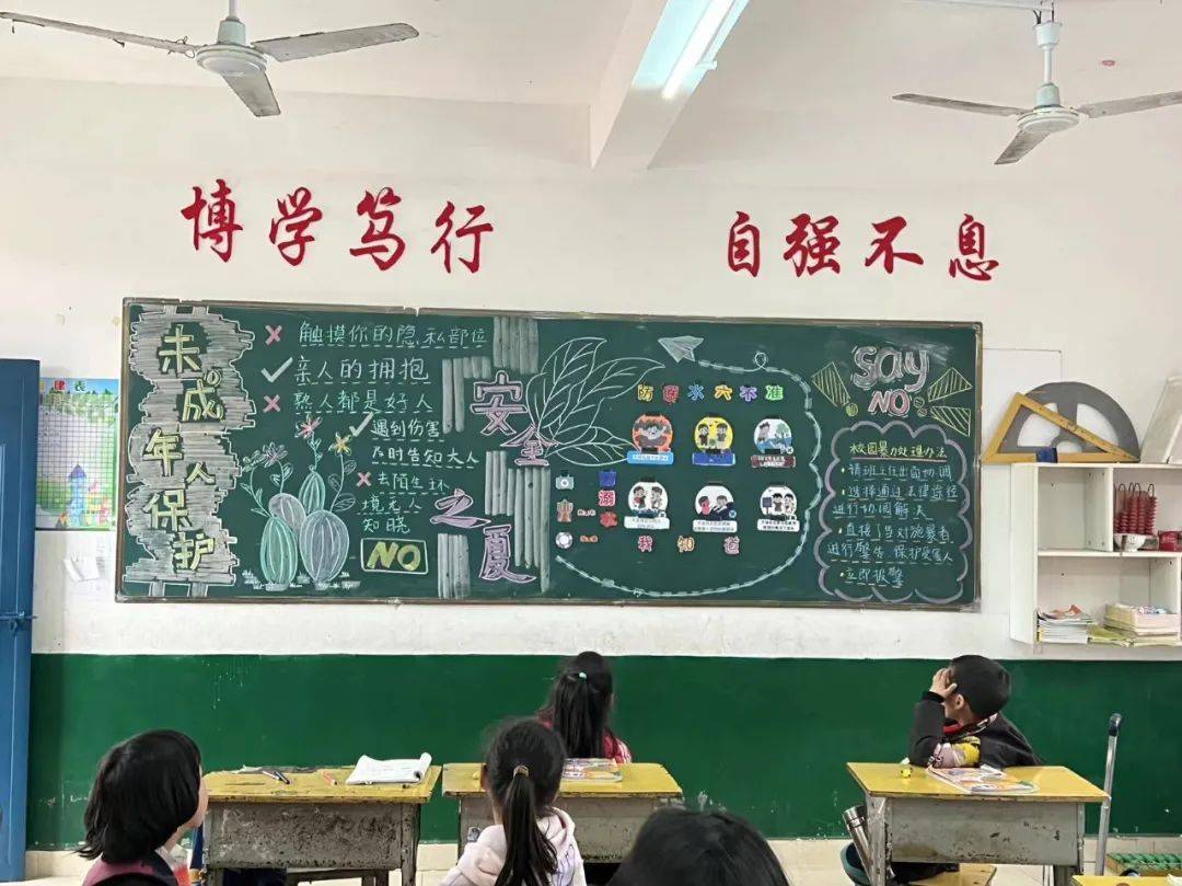 永新县莲洲乡双溪小学举行珍爱生命预防溺水主题黑板报评比活动