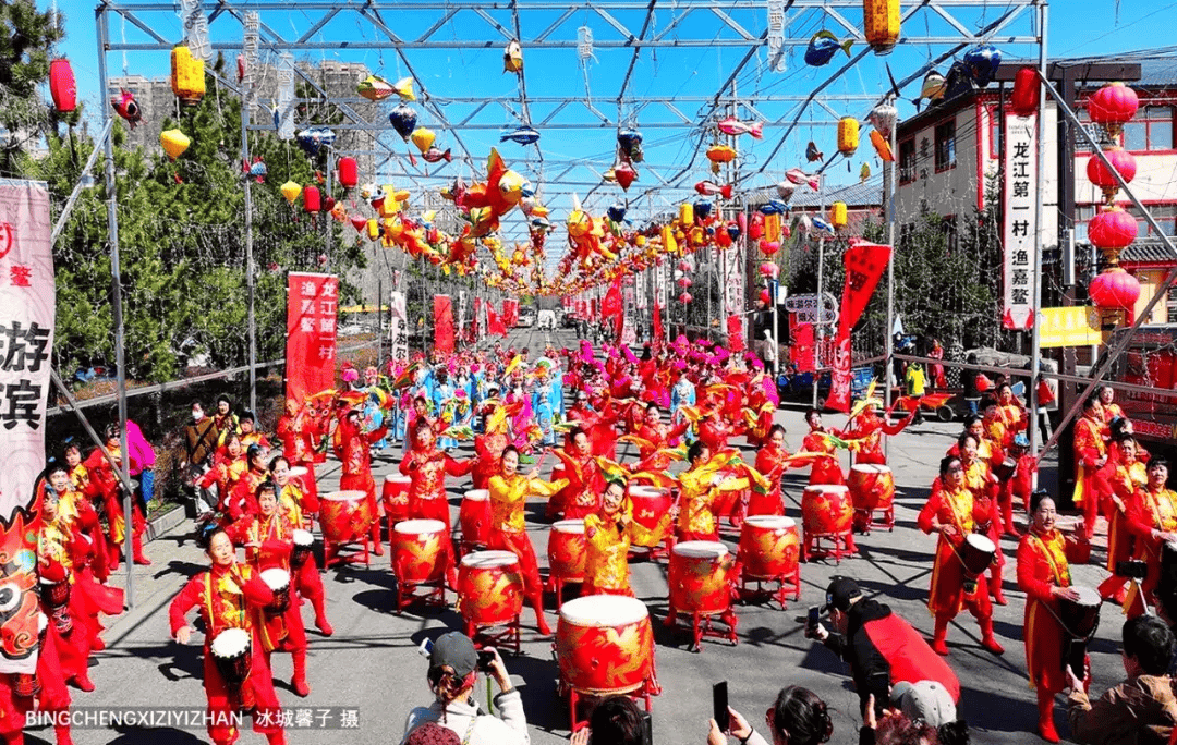 新区龙江第一村千人品鉴开江鱼-哈尔滨市开江民俗文化周开幕了!