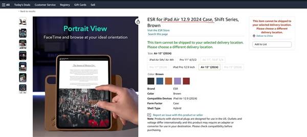 苹果史上最大air平板!ipad air 12.9英寸保护壳上架_mini_传统_面板