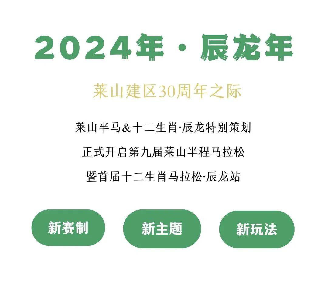山东|第九届莱山半程马拉松暨首届十二生肖马拉松·辰龙站报名!
